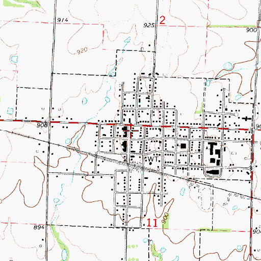 Topographic Map of Altamont Police Department, KS