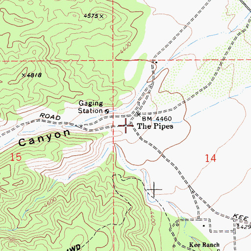 Topographic Map of The Pipes, CA