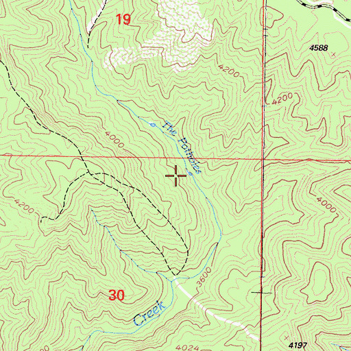 Topographic Map of The Potholes, CA