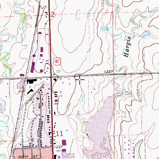 Topographic Map of Sumner County Sheriff's Department Sumner County Law Enforcement Center, KS