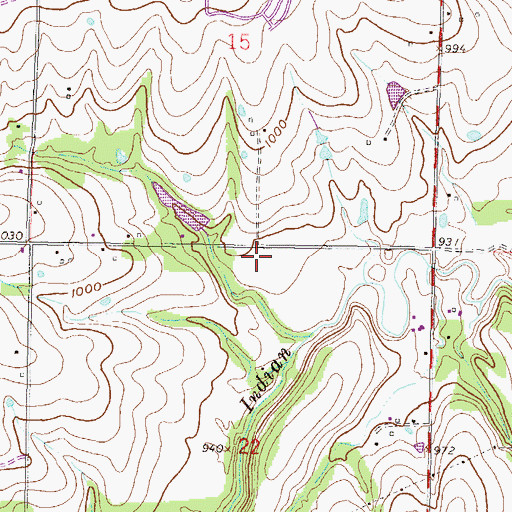 Topographic Map of Overland Park Police Department - Westgate Station, KS