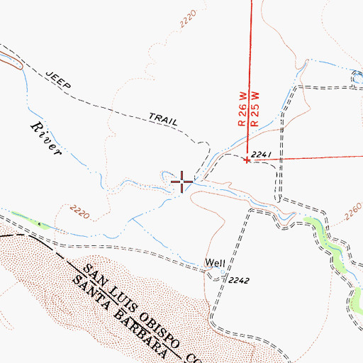 Topographic Map of The Wash, CA