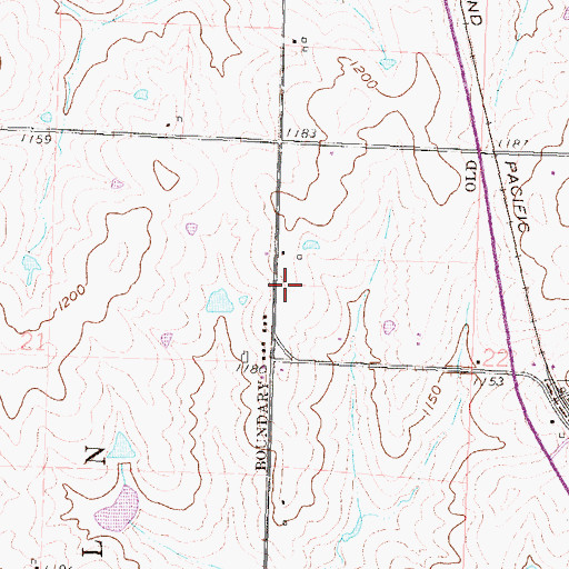 Topographic Map of Prairie Band Potawatomi Tribal Police Department, KS