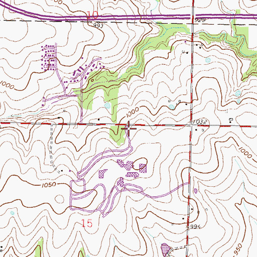 Topographic Map of Johnson County Community College Department of Public Safety, KS