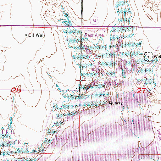 Topographic Map of Webster State Park Law Enforcement, KS