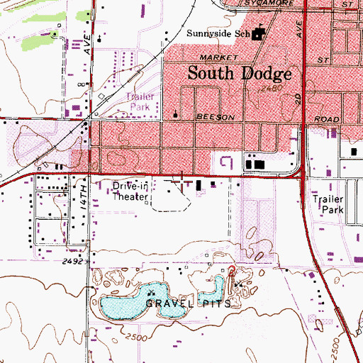 Topographic Map of Kansas Department of Wildlife and Parks Region 3 Headquarters, KS