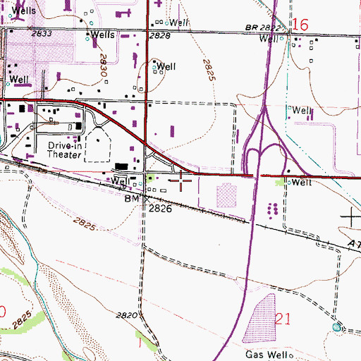 Topographic Map of Kansas Highway Patrol Troop E Headquarters, KS