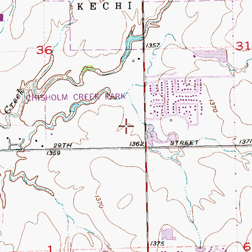 Topographic Map of Kansas Department of Wildlife and Parks Region 4 Headquarters, KS