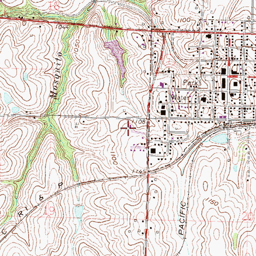 Topographic Map of Kansas Highway Patrol Troop B Doniphan, KS