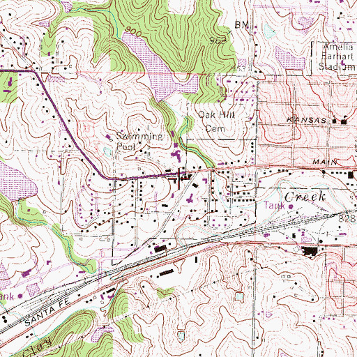 Topographic Map of Kansas Highway Patrol Troop B Atchison County, KS