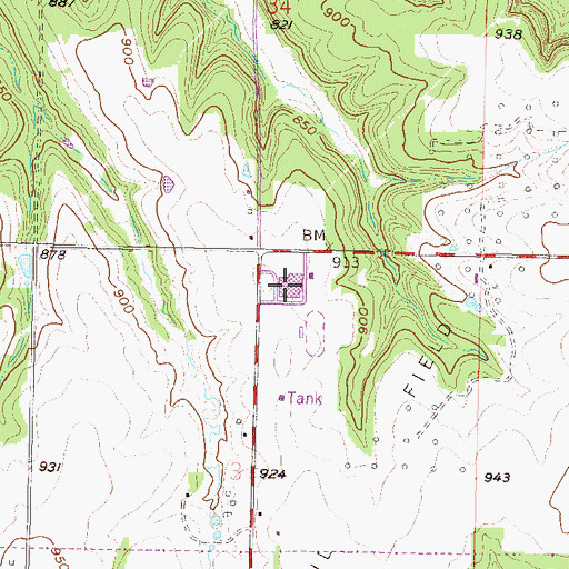 Topographic Map of Prairie View High School Police United School District 362, KS
