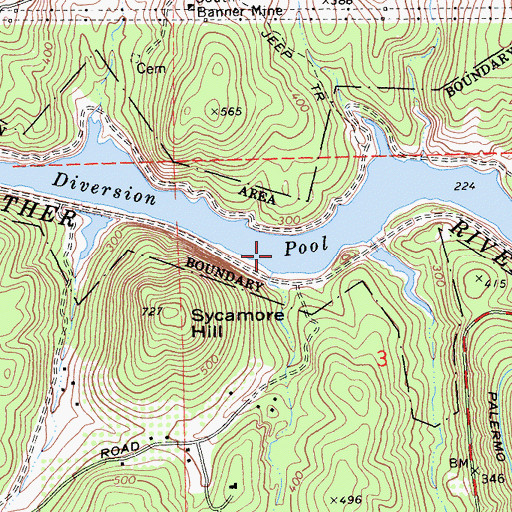 Topographic Map of Thermalito Diversion Pool, CA