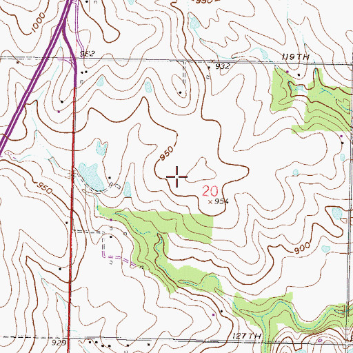 Topographic Map of Blue Valley North High School Public Safety Office, KS