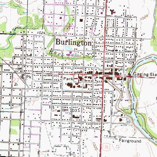 Topographic Map of Coffey County Jail, KS