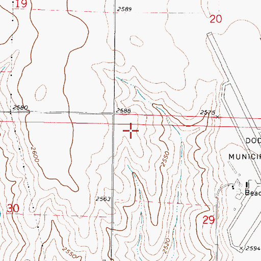 Topographic Map of Ford County Jail, KS