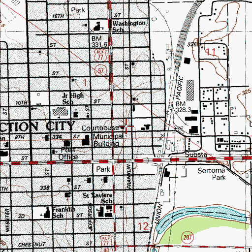 Topographic Map of Geary County Detention Center, KS