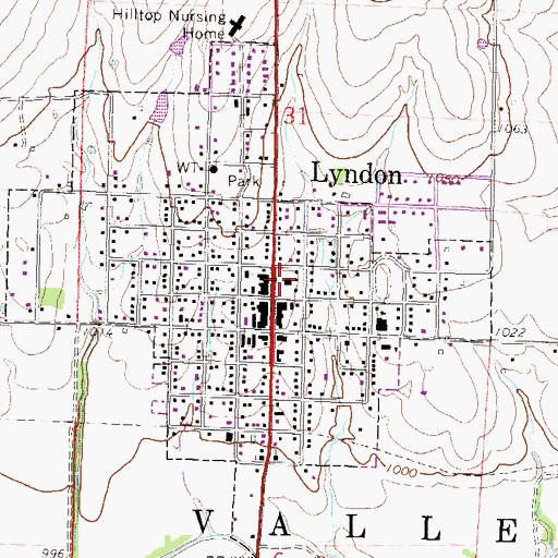 Topographic Map of Osage County Jail, KS