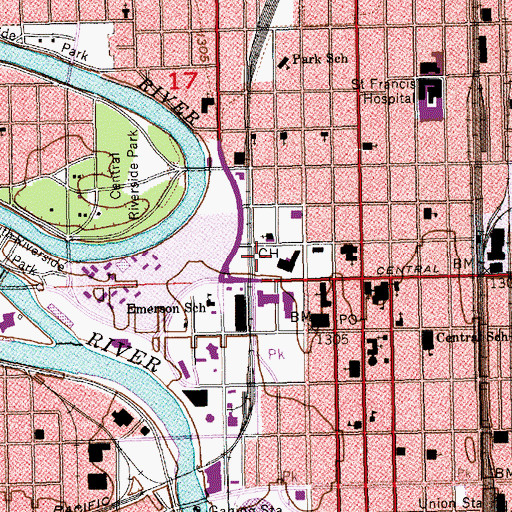 Topographic Map of Sedgwick County Sheriff's Office Detention Center, KS