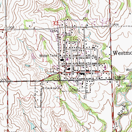 Topographic Map of Pottawatomie County Detention Center, KS