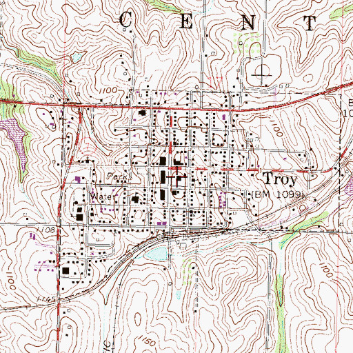 Topographic Map of Doniphan County Jail, KS
