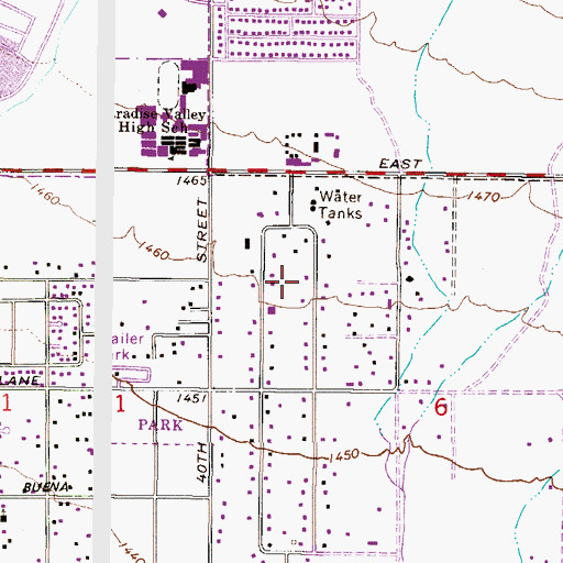 Topographic Map of Rancho Santa Fe, AZ