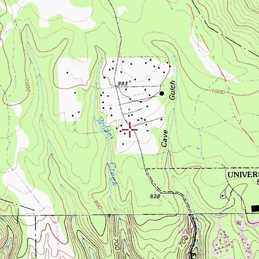 Topographic Map of Santa Cruz Waldorf School, CA