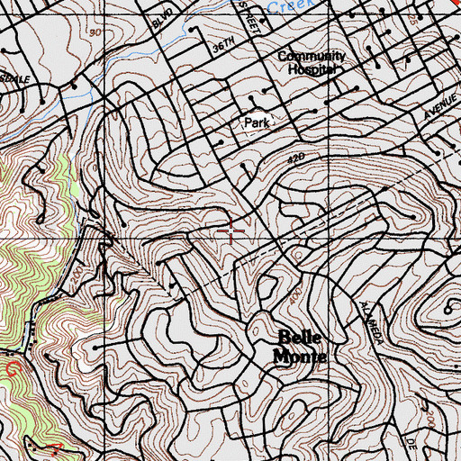 Topographic Map of San Mateo - Foster City Community Day School, CA