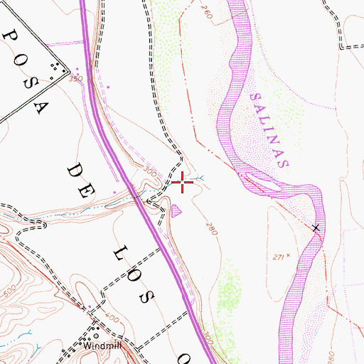 Topographic Map of Thompson Canyon, CA