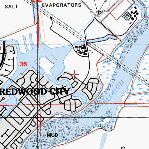 Topographic Map of Sandpiper Elementary School, CA