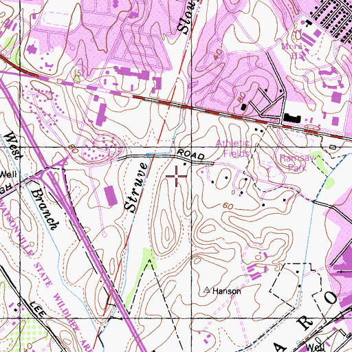 Topographic Map of New School Community Day School, CA