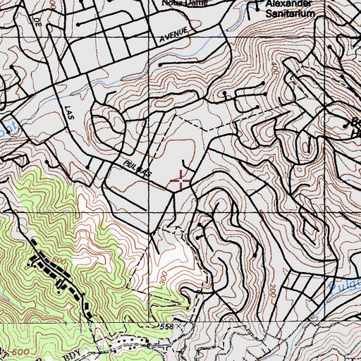 Topographic Map of Edison Montessori School, CA