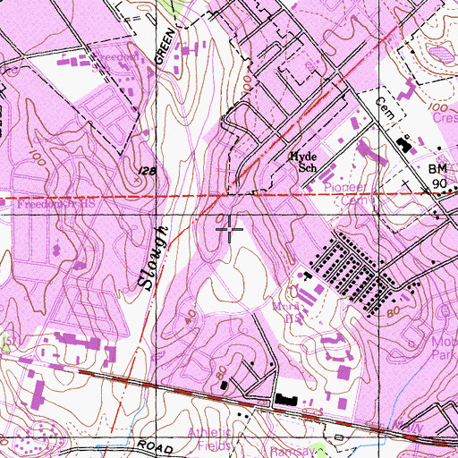 Topographic Map of Academic Vocational Charter Institute, CA