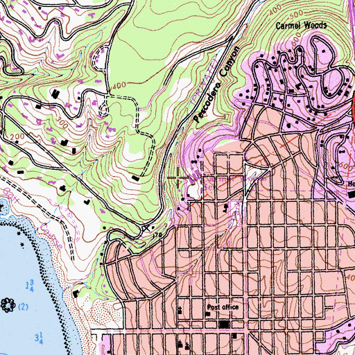 Topographic Map of Stevenson Lower and Middle School, CA