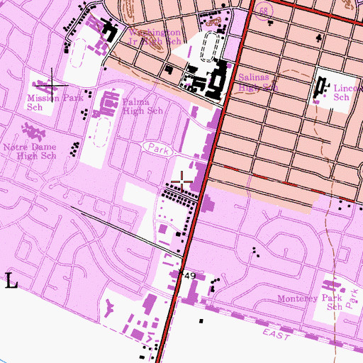 Topographic Map of Montessori Learning Center, CA