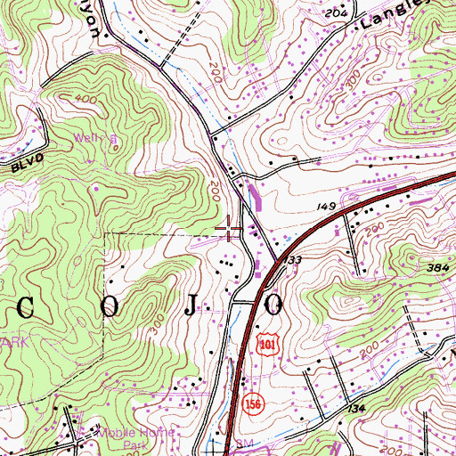 Topographic Map of Liberty Family Academy (historical), CA