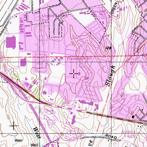 Topographic Map of Trinity Lutheran School, CA