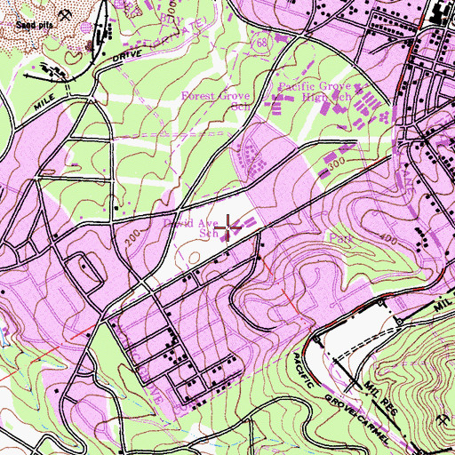 Topographic Map of Pacific Oaks Children's School, CA