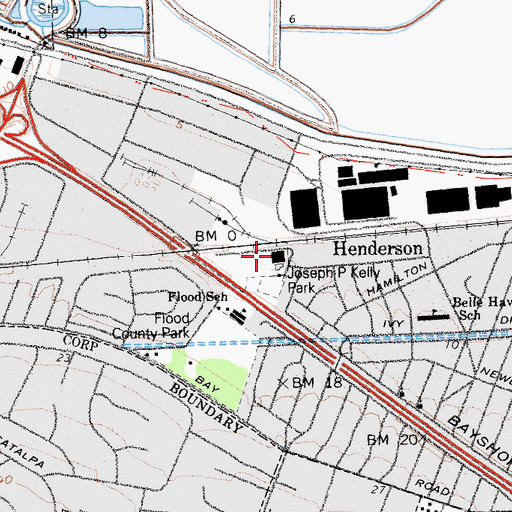 Topographic Map of Beechwood School, CA