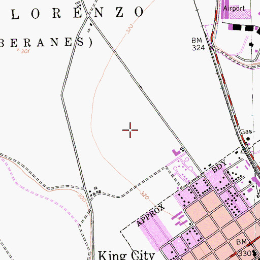 Topographic Map of Chalone Peaks Middle School, CA
