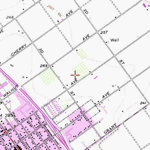 Topographic Map of Cesar Chavez Elementary School, CA