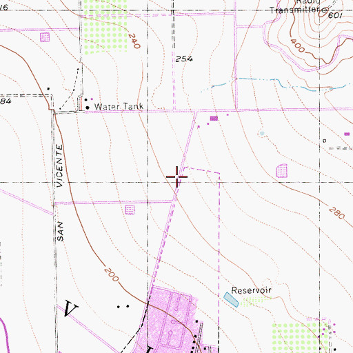 Topographic Map of Rose Ferrero Elementary School, CA