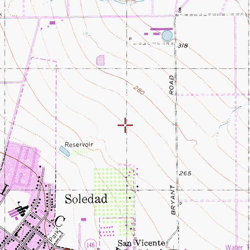 Topographic Map of Jack Franscioni Elementary School, CA
