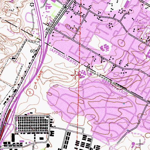 Topographic Map of Marina High School, CA