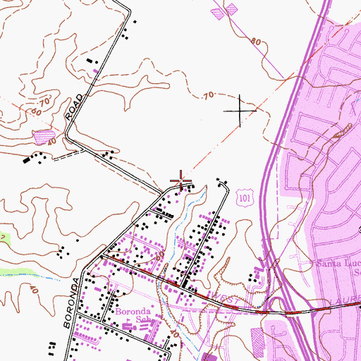 Topographic Map of Oasis Charter Public School, CA