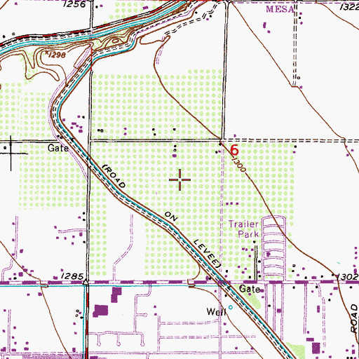 Topographic Map of Rancho de Arboleda, AZ