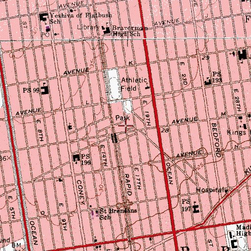 Topographic Map of Elm Theater (historical), NY