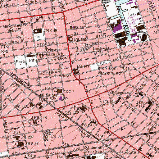 Topographic Map of Echo Theater (historical), NY