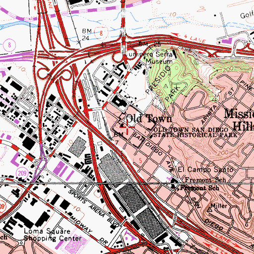 Topographic Map of Estudillo House, CA