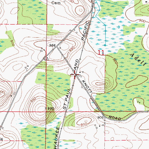 Topographic Map of Still Point Zen Center, WI