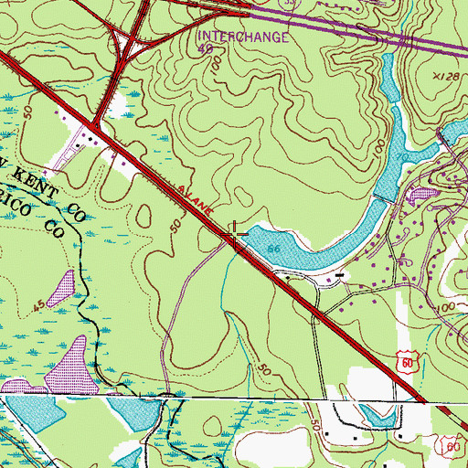 Topographic Map of Saint Elizabeth Ann Seton Catholic Church, VA